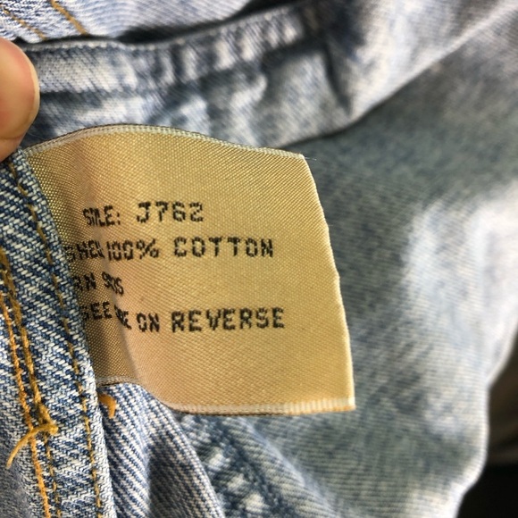 90's Vtg Port Authority Mens Denim Jean Jacket Sz L Trucker Medium Wash Cotton - Picture 10 of 11